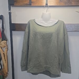 Olive Green Women's Crew Neck Sweater